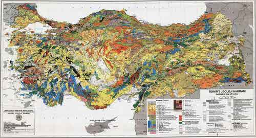 Геологическая карта Турции